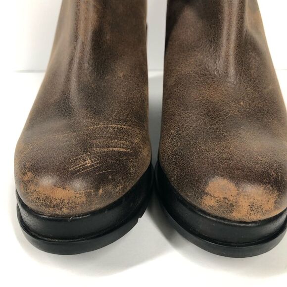 Sorel Womens Blake Chelsea Brown Leather Ankle Booties Size 7 Block Heel Boots - Picture 5 of 12